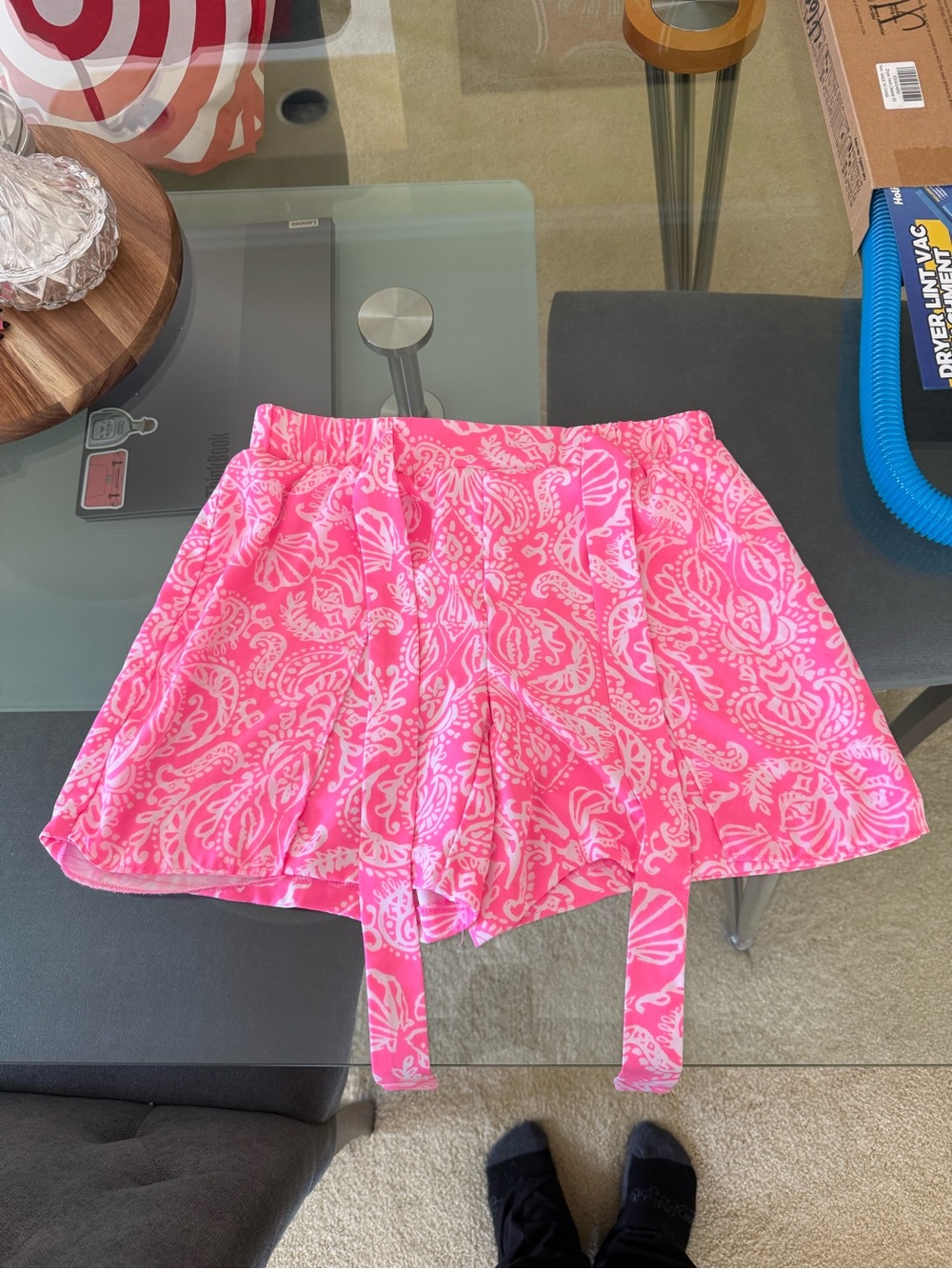 Lilly Pulitzer Hot Pink & White Paisley shorts